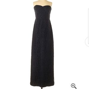Jcrew Nastasha Black Lace Gown
